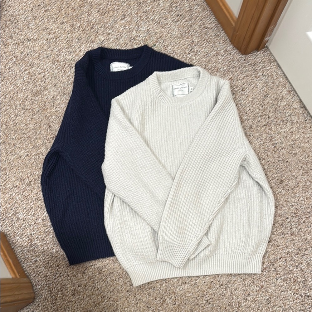 Men's Sweater Set - Navy and Cream